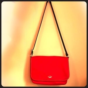 Red Kate Spade Messenger/Laptop Bag. Nylon.